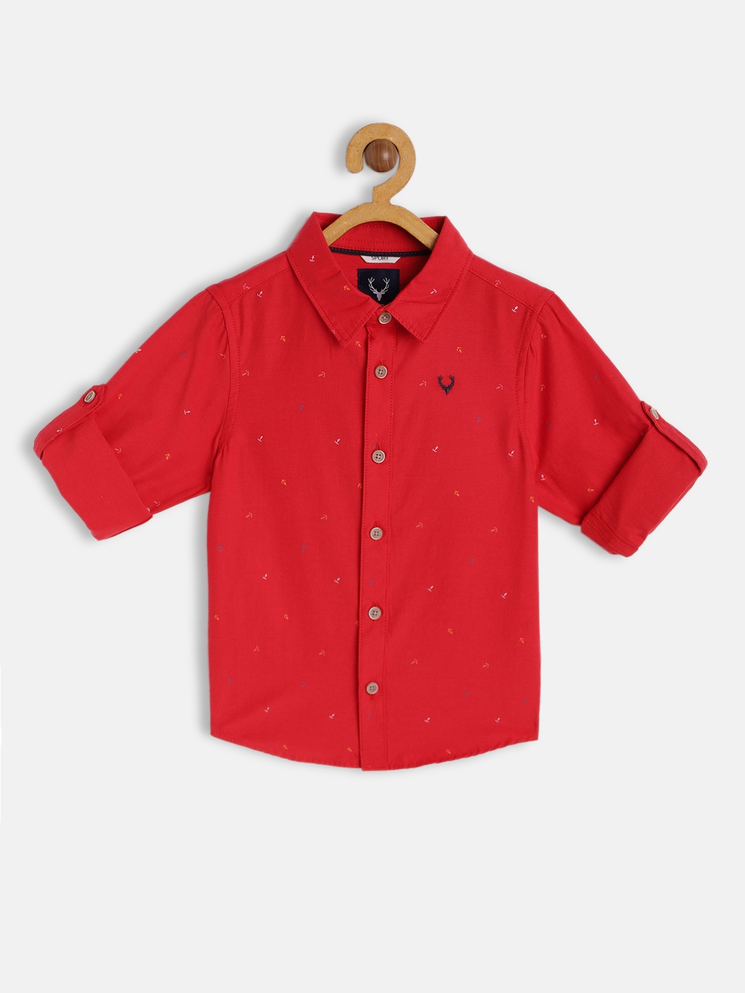 

Allen Solly Junior Boys Red Printed Casual Shirt