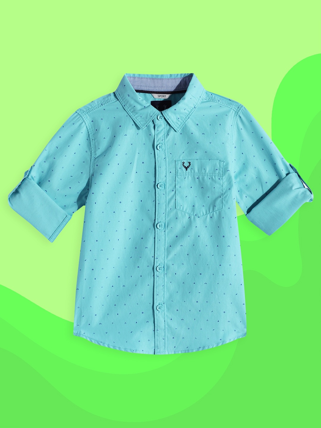 

Allen Solly Junior Boys Blue Printed Casual Shirt