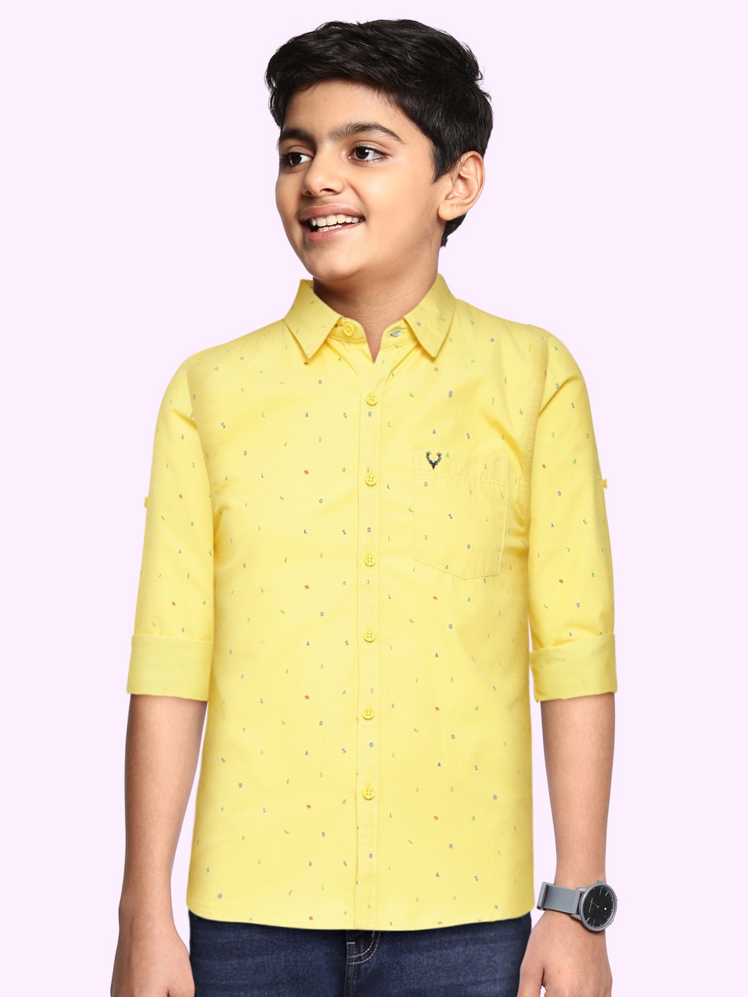 

Allen Solly Junior Boys Yellow Printed Casual Shirt