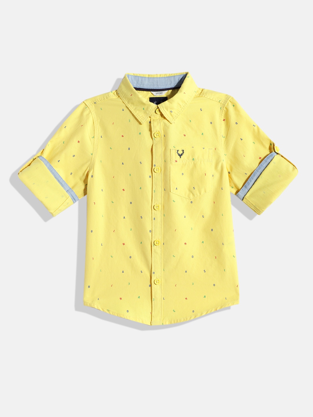 

Allen Solly Junior Boys Yellow Printed Casual Shirt