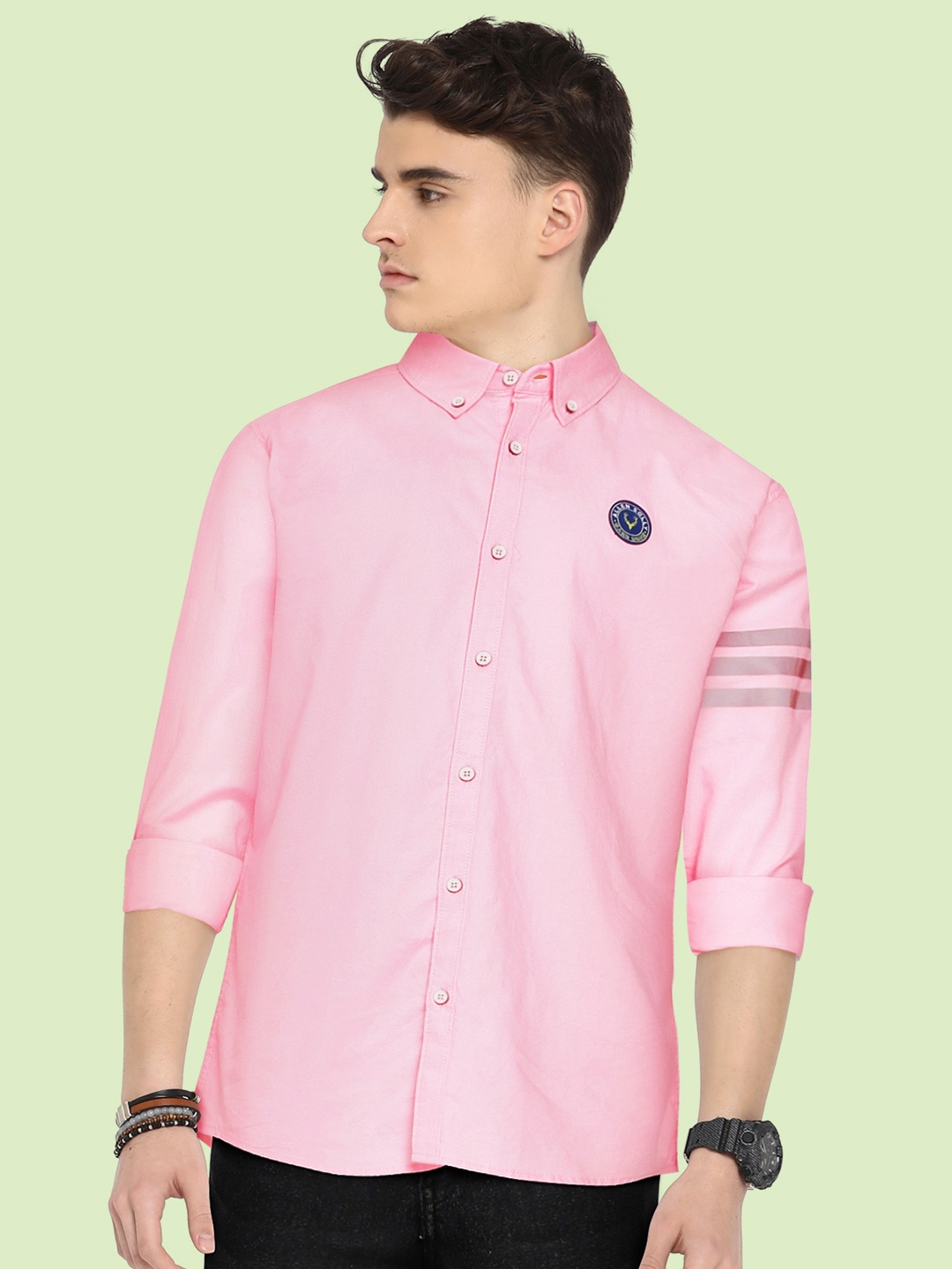 

Allen Solly Junior Boys Pink Slim Fit Pure Cotton Casual Shirt