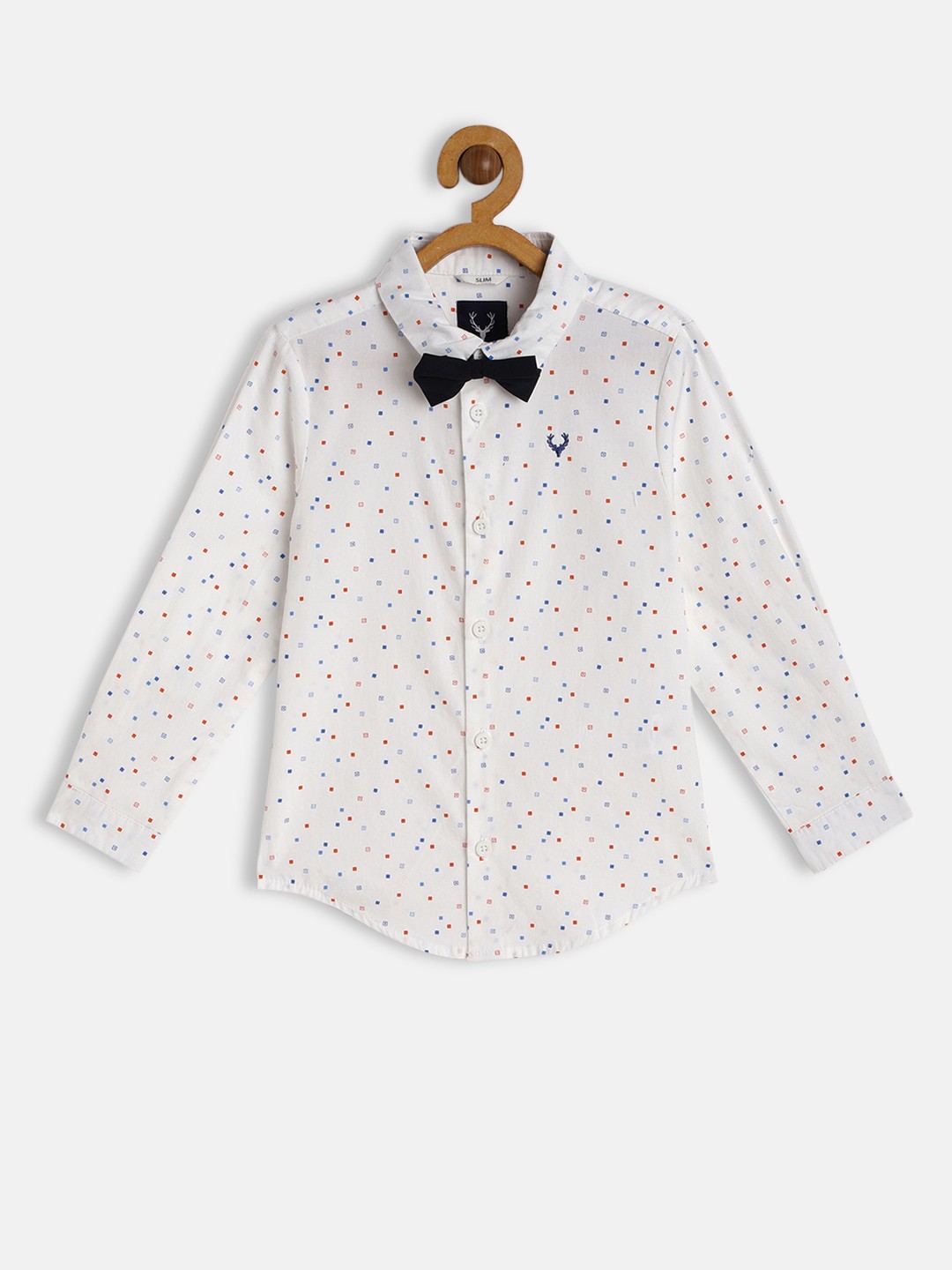 

Allen Solly Junior Boys White Slim Fit Printed Casual Shirt