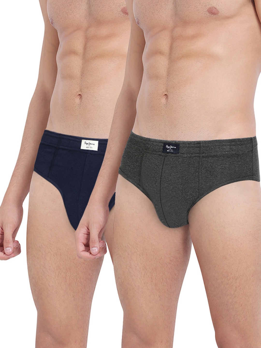 

Pepe Jeans Men Pack Of 2 Low-Rise Basic Briefs, Navy blue