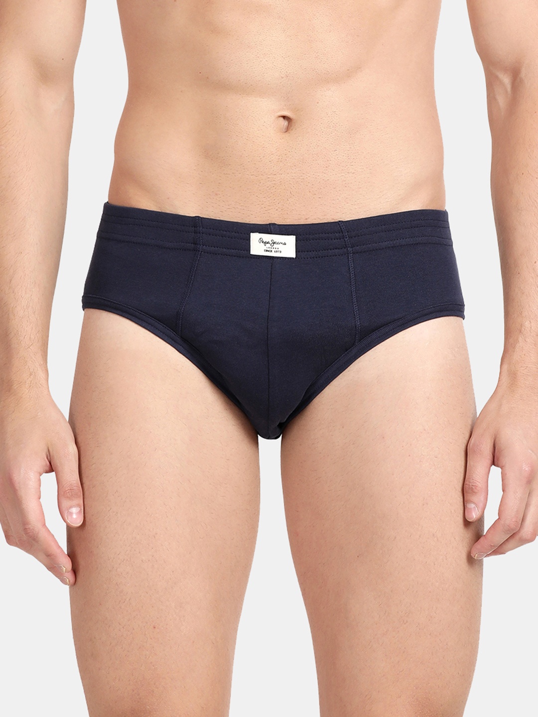 

Pepe Jeans Men Navy Blue Low-Rise Basic Briefs