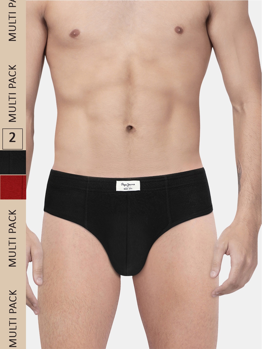 

Pepe Jeans Men Pack Of 2 Basic Briefs, Black