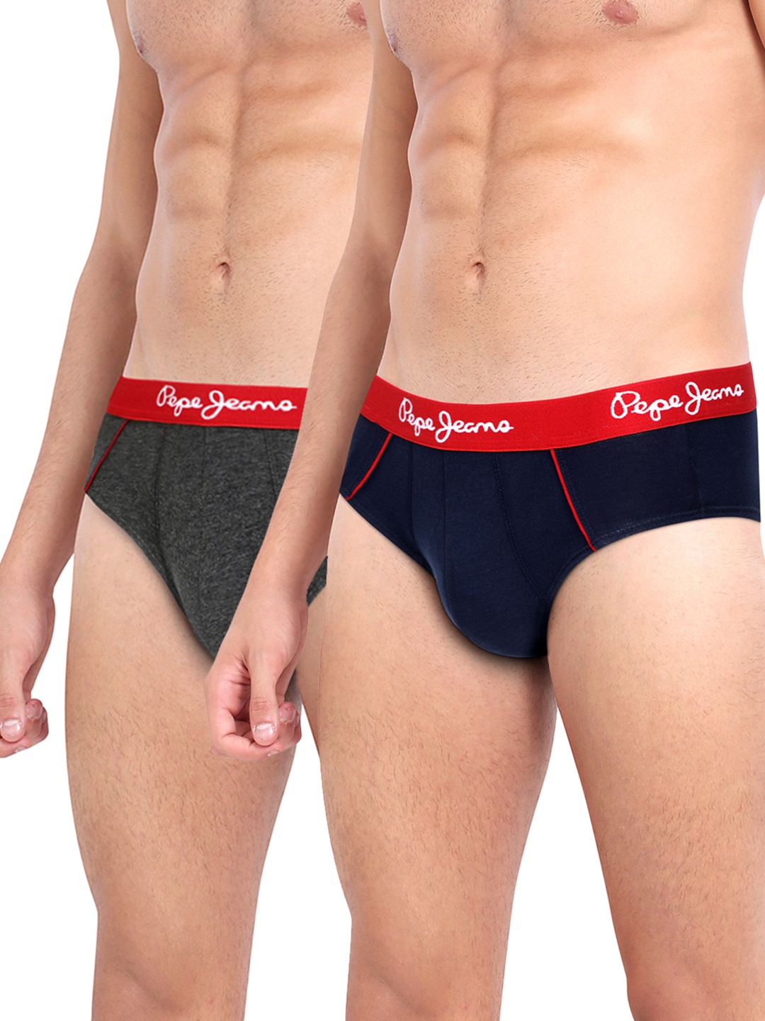

Pepe Jeans Men Pack Of 2 Low-Rise Basic Briefs, Navy blue
