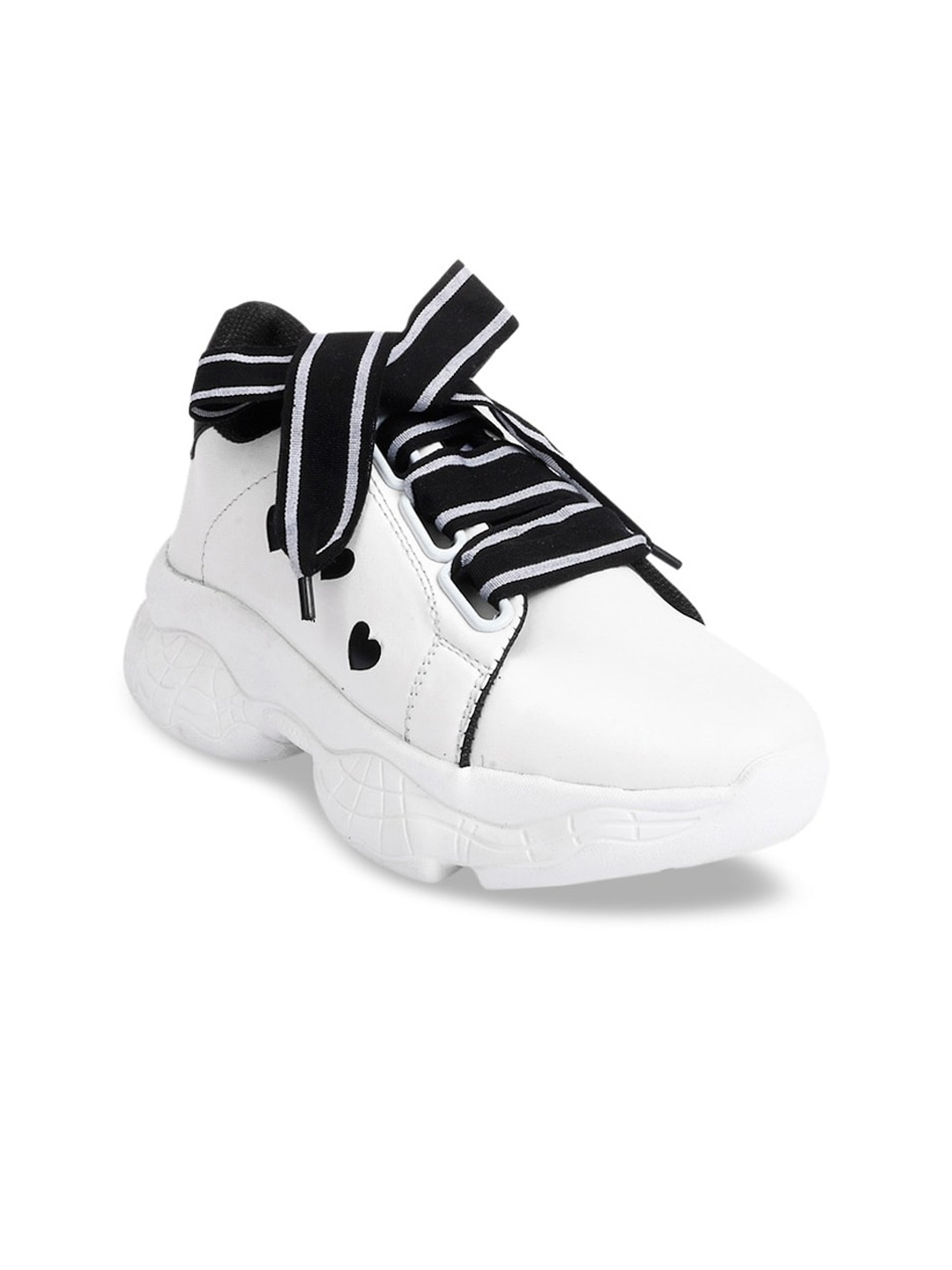 

HASTEN Women White Colourblocked Sneakers