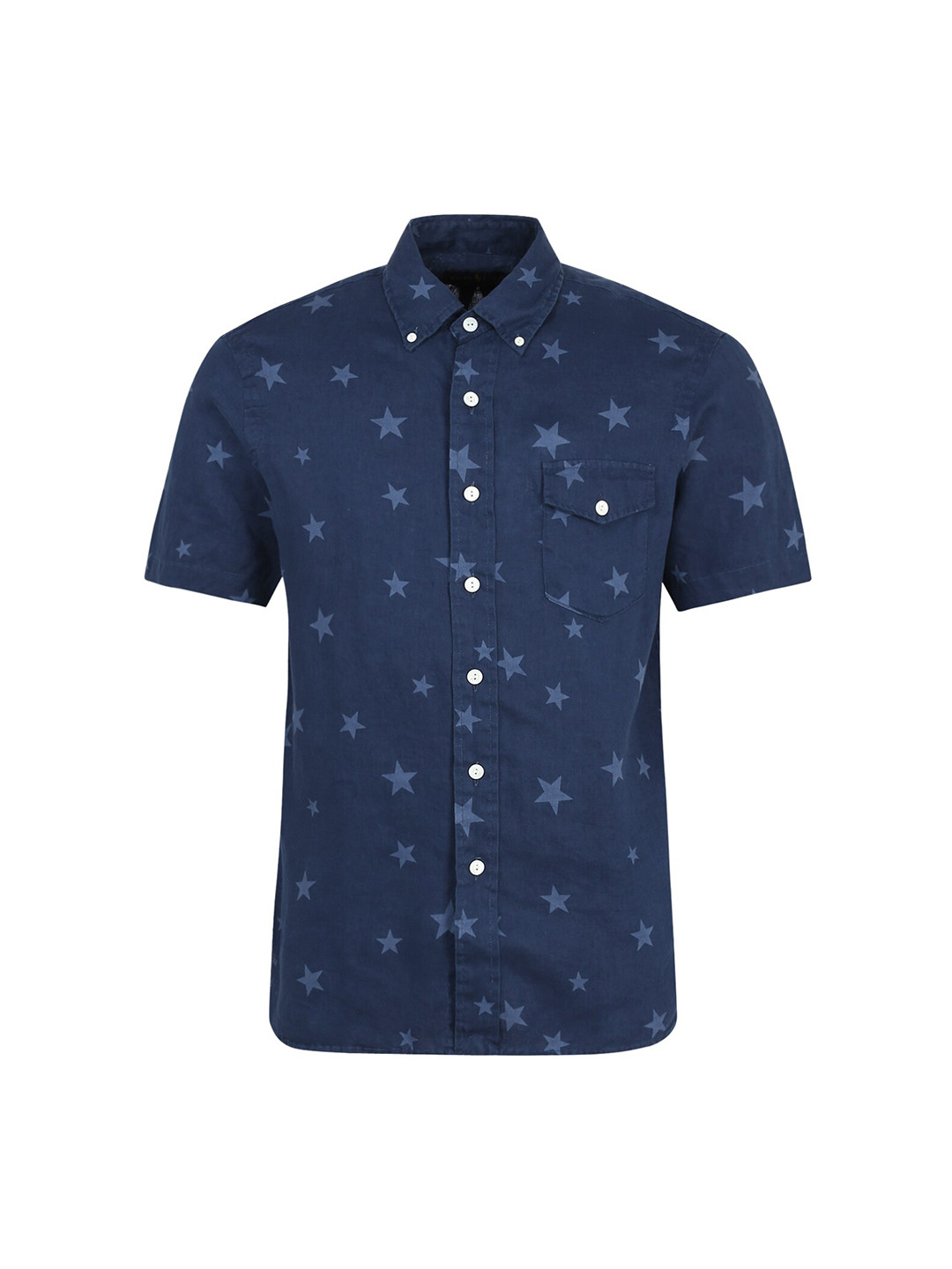 

Polo Ralph Lauren Men Navy Blue Printed Cotton Casual Shirt