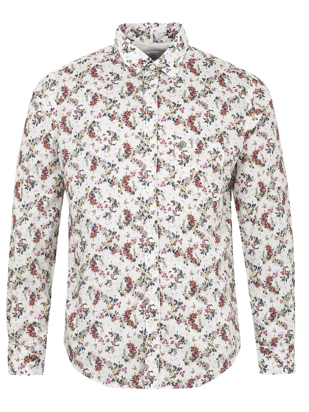 

SERGE BLANCO Men Beige Floral Printed Casual Shirt