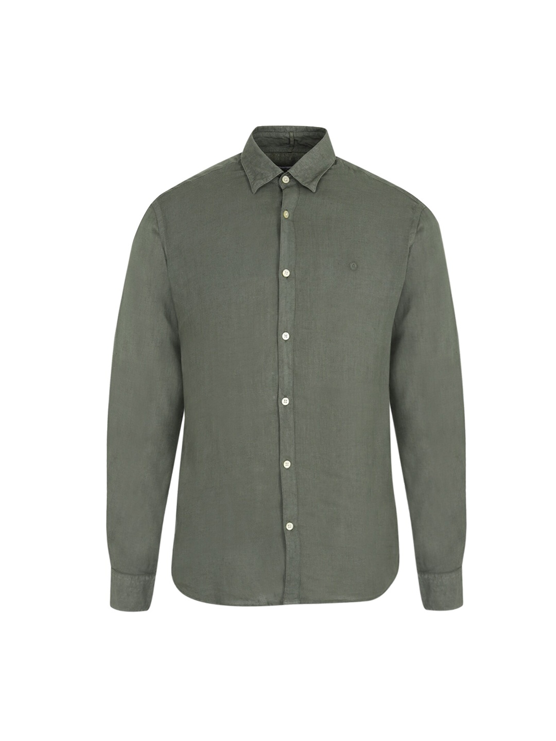 

SERGE BLANCO Men Olive Green Pure Cotton Casual Shirt