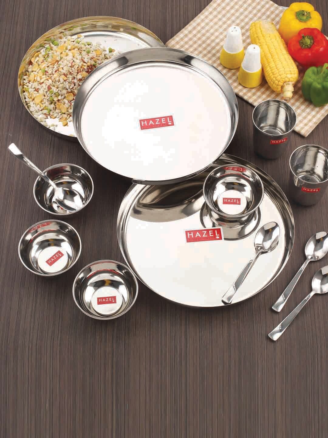 

HAZEL Steel 12 Pieces Stainless Steel Glossy Dinner Set