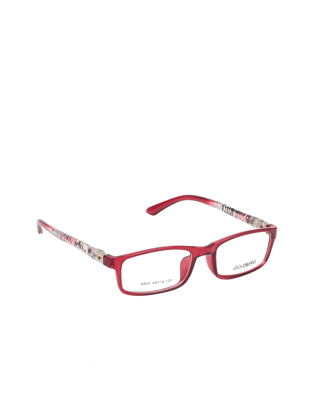

Gold Berg Unisex Maroon & White Abstract Full Rim Wayfarer Frames