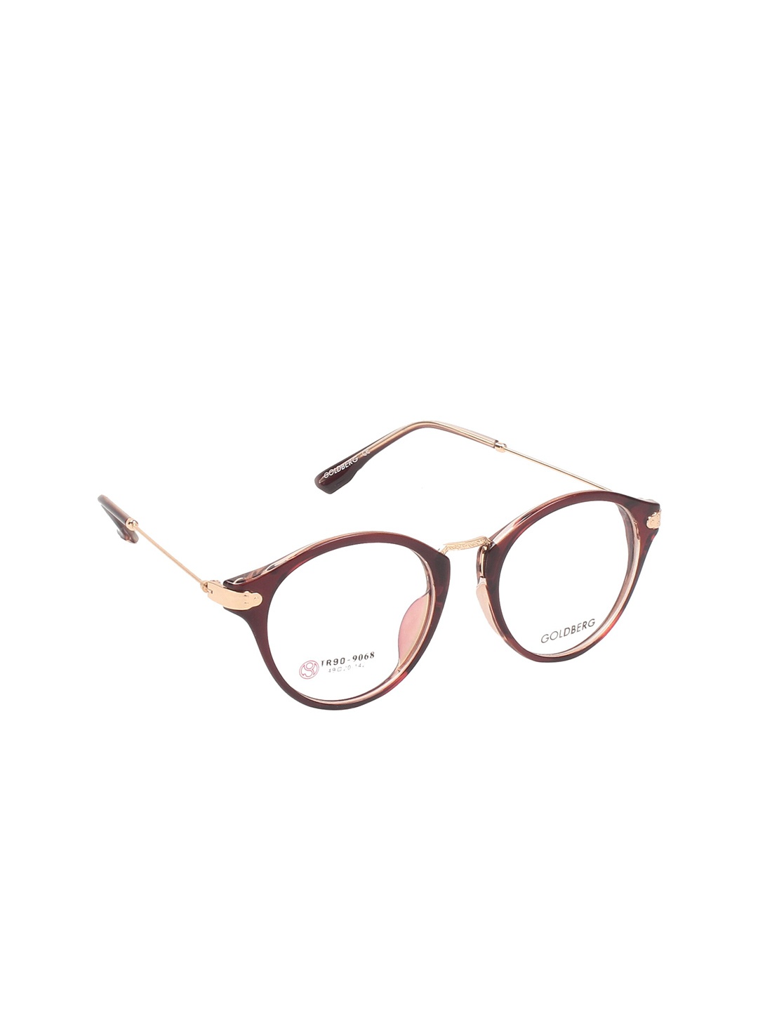 

Gold Berg Women Brown & Rose Gold Full Rim Round Frames