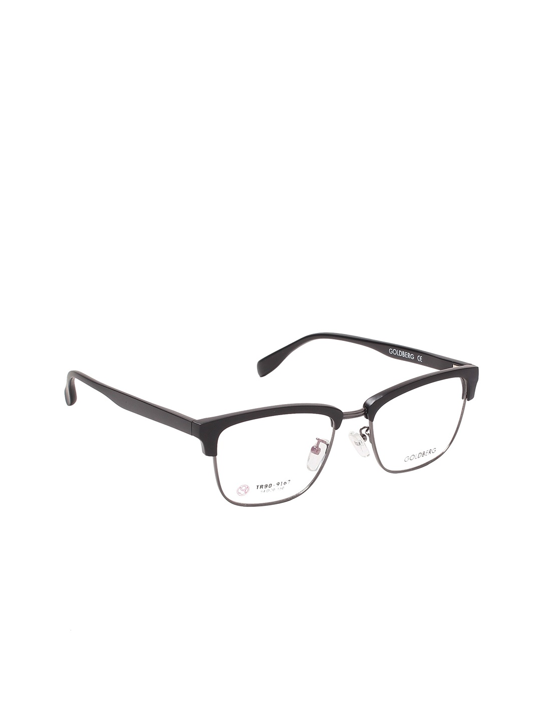 

Gold Berg Unisex Black Half Rim Square Frames GB9167_C08