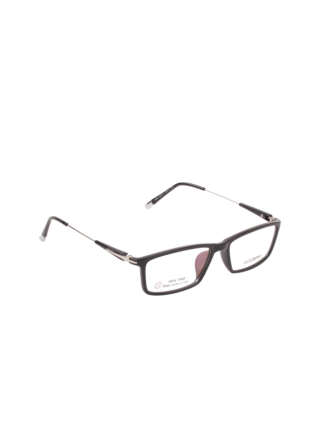 

Gold Berg Black & Silver-Toned Full Rim Rectangle Frames Eyeglasses