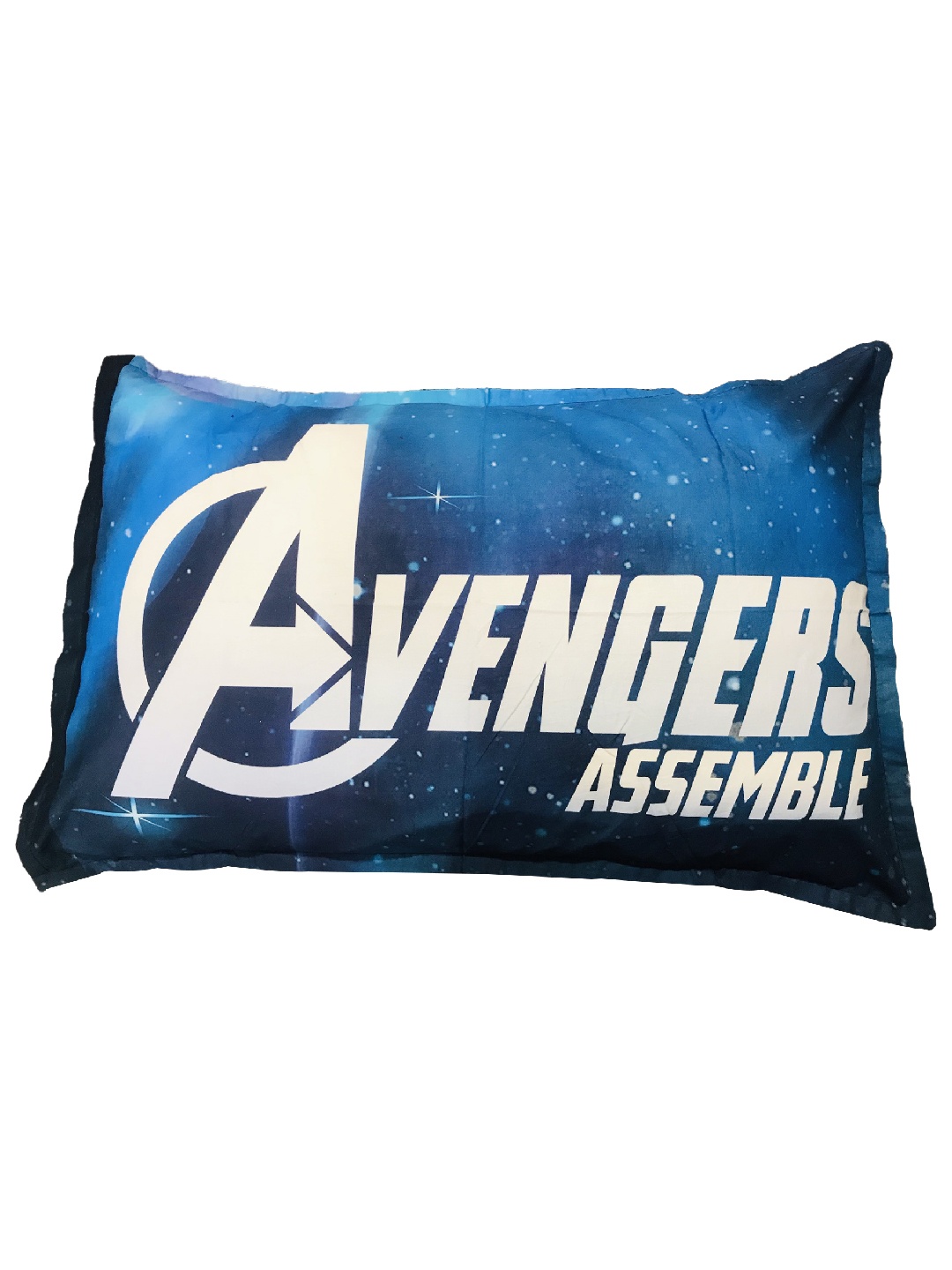 

Disney Kids Blue Digital Avengers Printed Cotton Pillow Cover