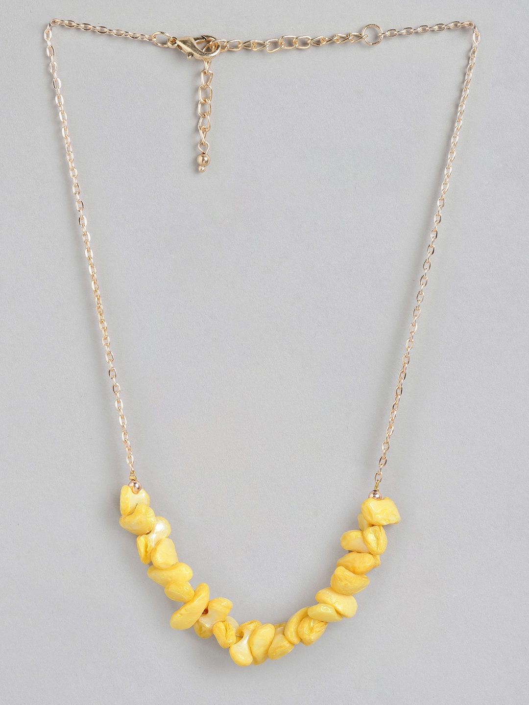 

Blueberry Yellow Gold-Plated Handcrafted Beaded Necklace