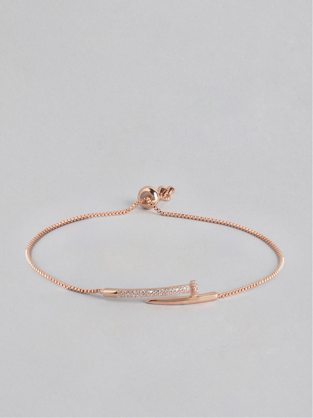 

Blueberry Women Rose Gold-Plated Stone-Studded Bracelet