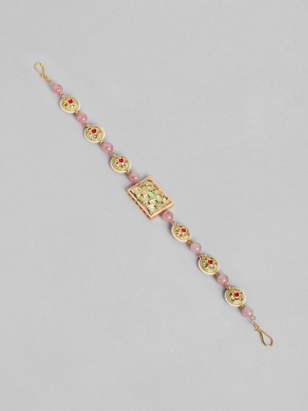 

Blueberry Women Gold-Toned & Pink Stone Embellished Head Chain