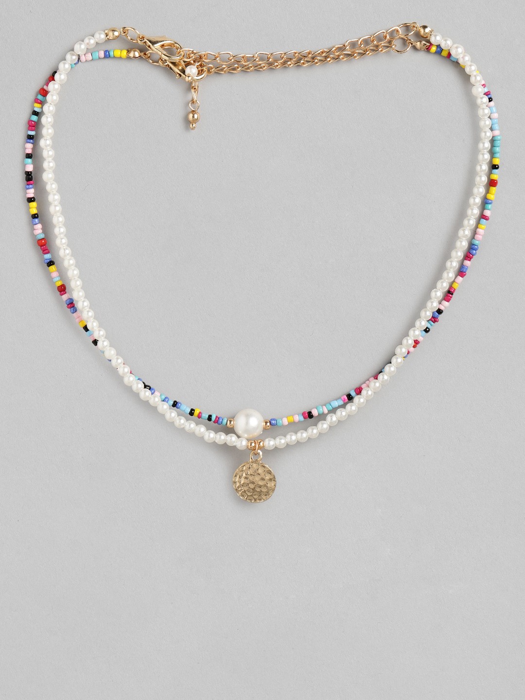 

Blueberry Set of 2 Gold-Plated Handcrafted Beaded Necklaces, Multi