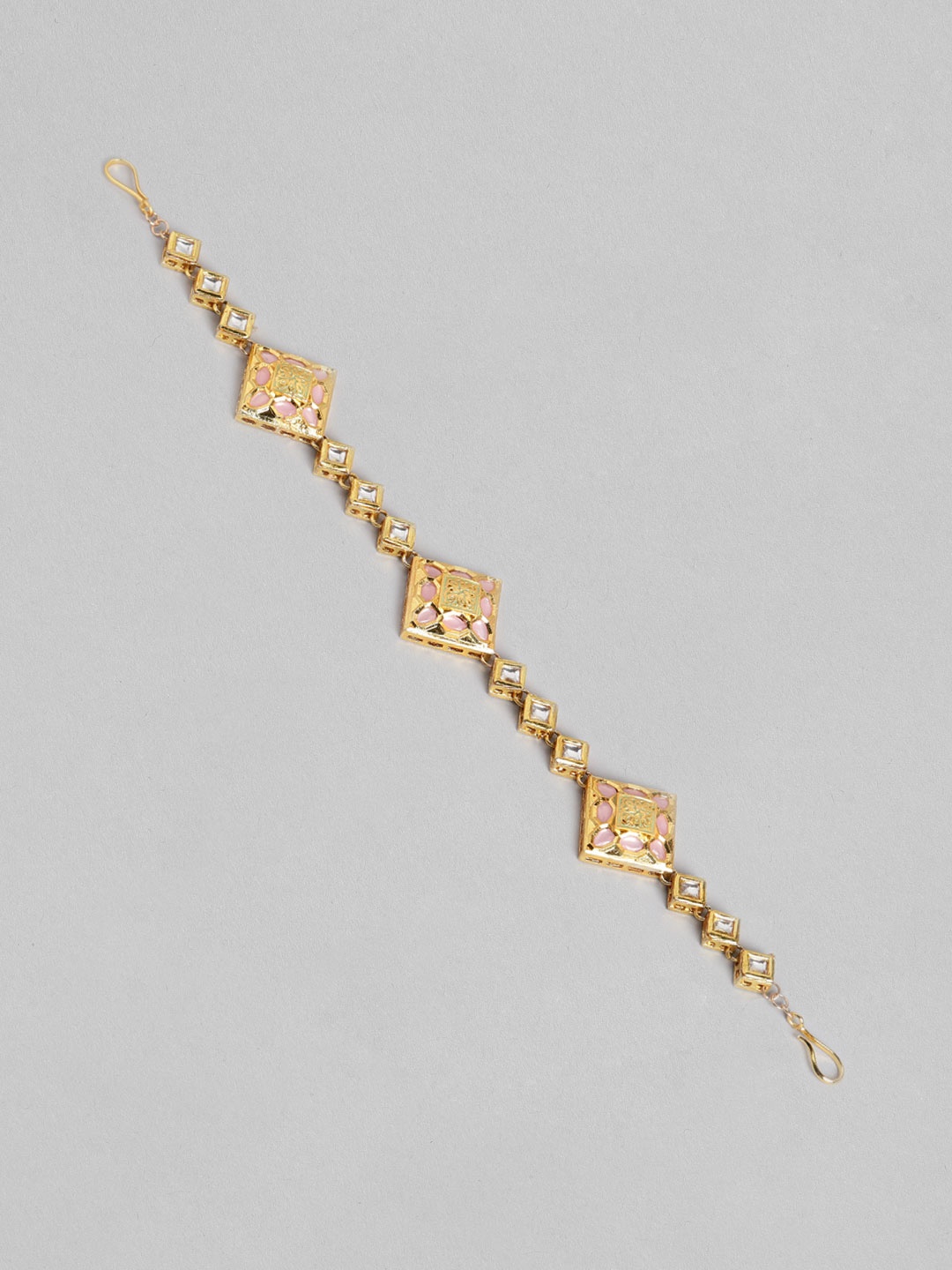 

Blueberry Women Gold-Toned & Pink Kundan Stone Embellished Head Chain