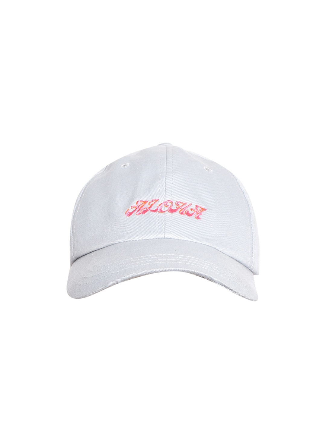 

Blueberry Unisex Grey & Red Embroidered Baseball Cap
