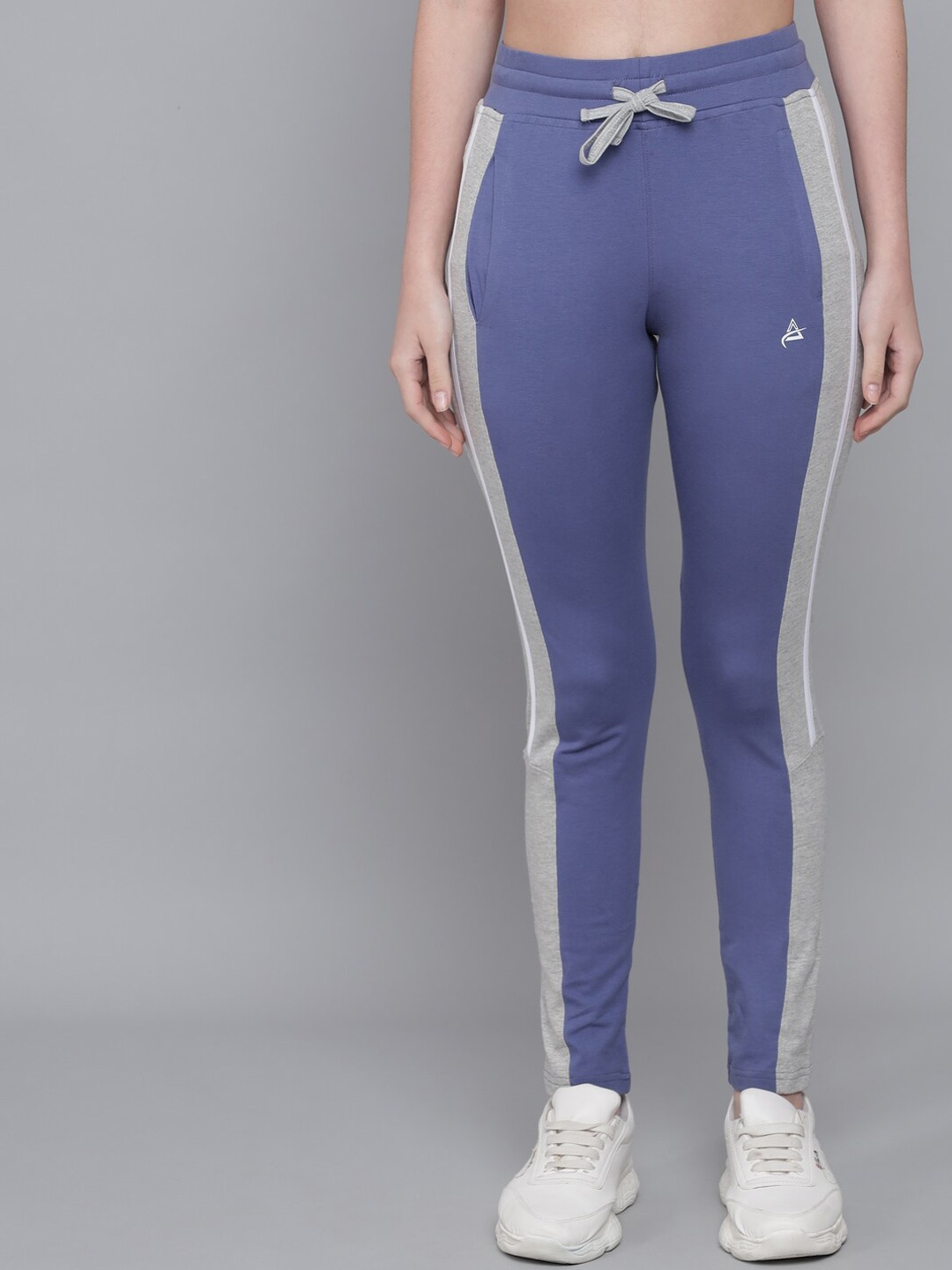 

ANTI CULTURE Women Blue & Grey Colourblocked Tights