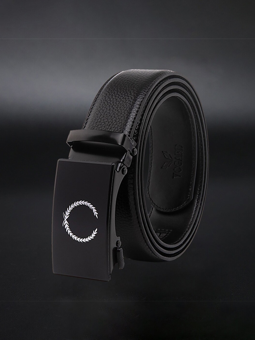 

VOGARD Men Black Solid PU Belt