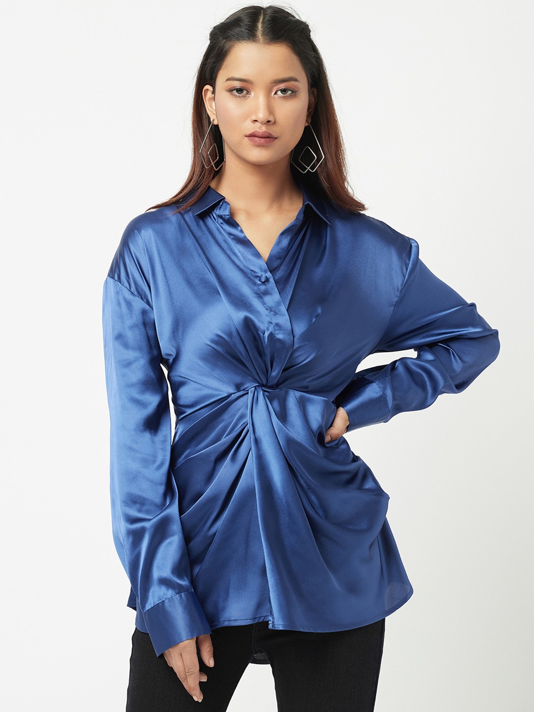 

ATTIC SALT Women Blue Party Shirt