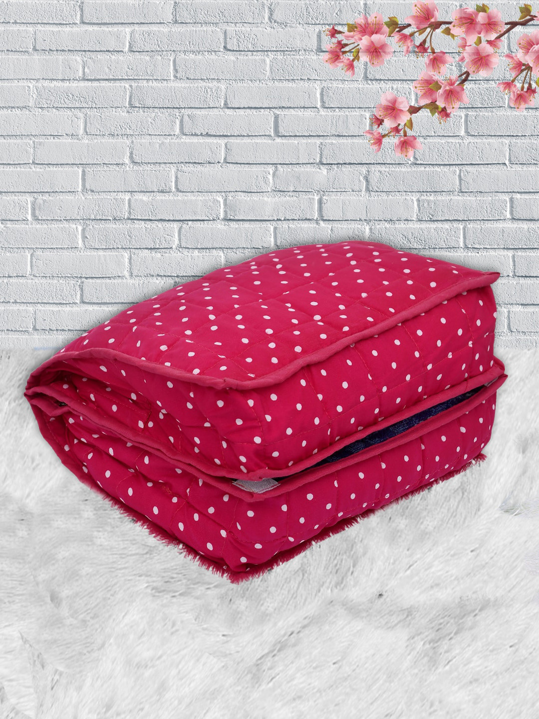 

Kuber Industries Pink Printed Cotton Garments Organizer