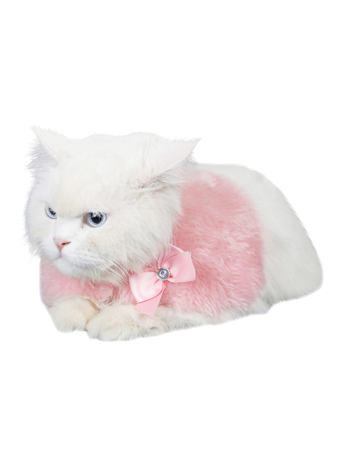 

Dchica Paws Pink Fur Winter Cat Pet Collar