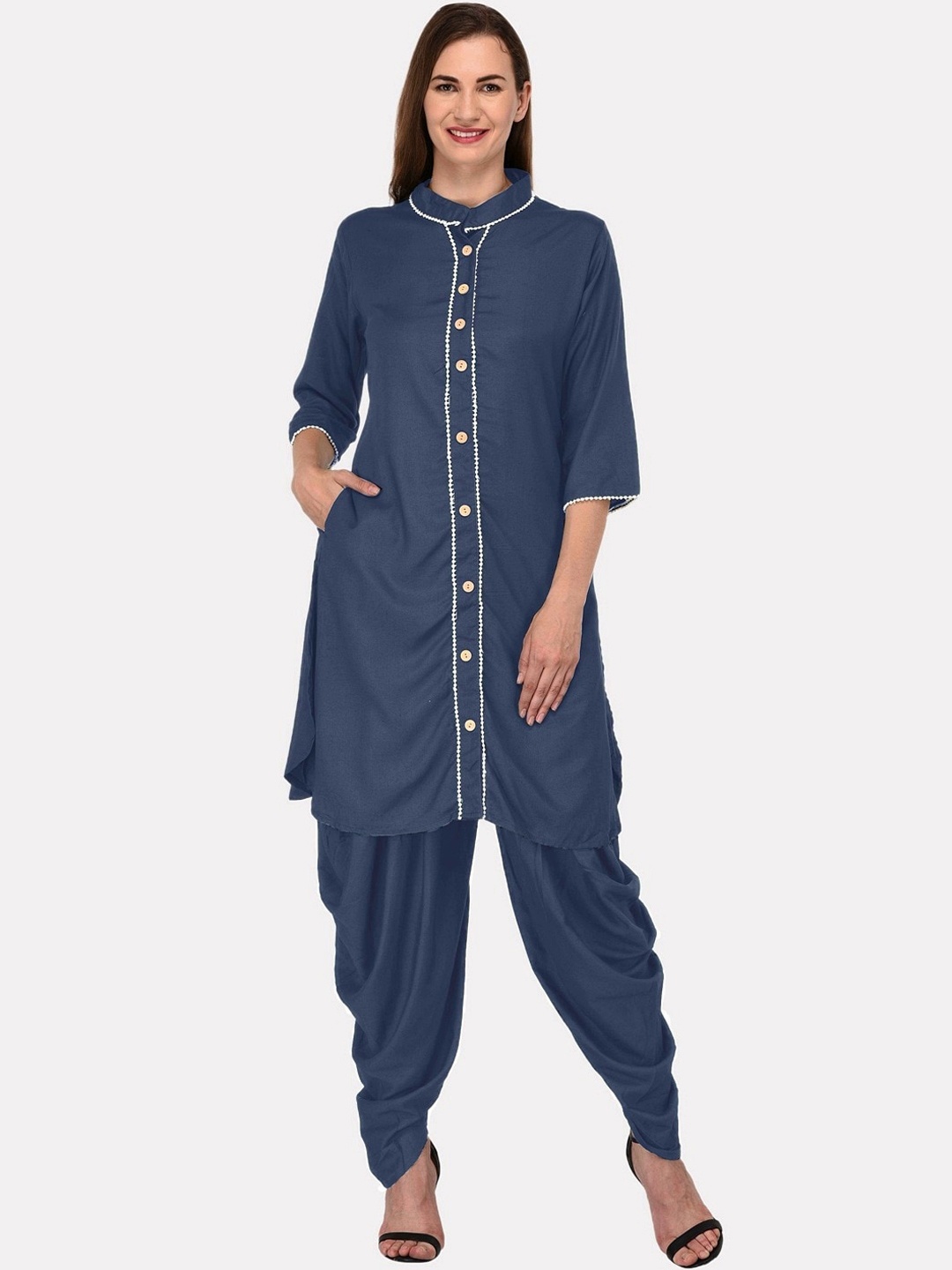 

KALINI Women Solid Straight Kurta, Grey