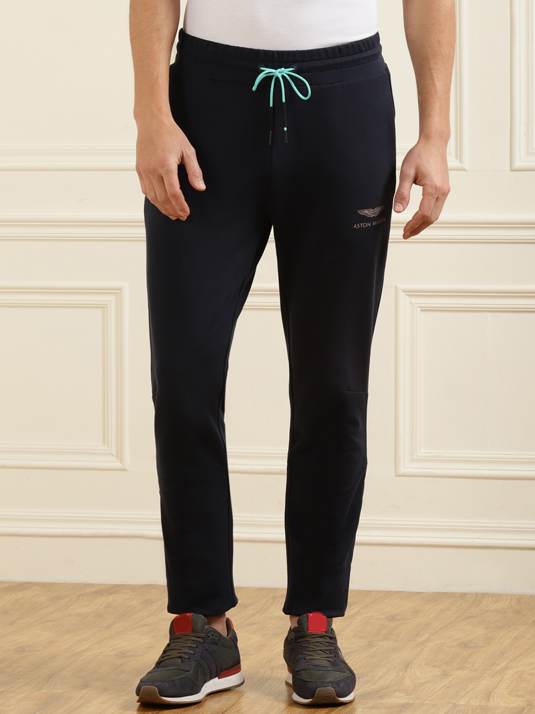 

HACKETT LONDON Men Navy Blue Solid Cotton Regular Track Pants