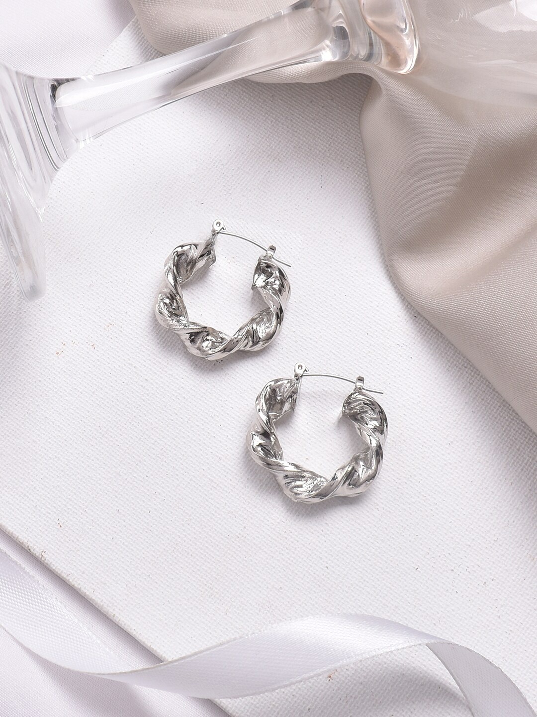 

BEWITCHED Silver-Toned Contemporary Fashion Earrings