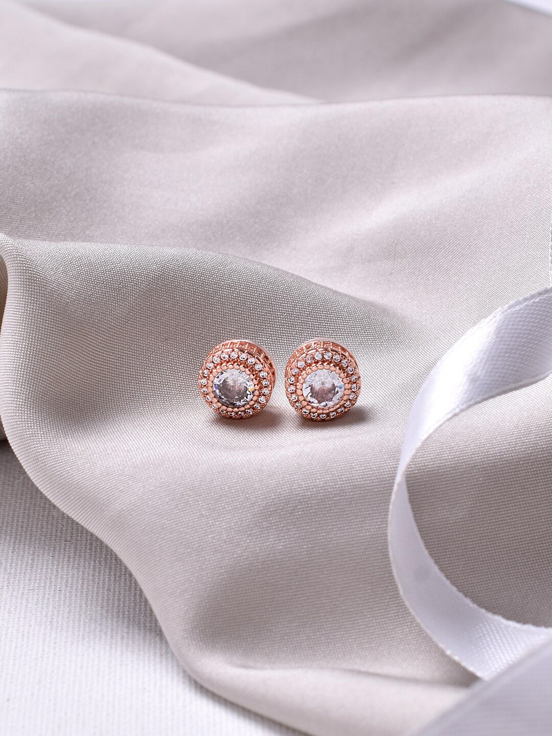 

JOKER & WITCH Rose Gold Contemporary Studs Earrings