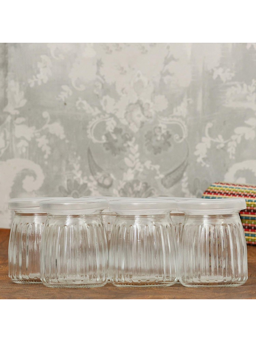 

Femora Set of 6 Transparent Glass Storage Spice Jars 150ml