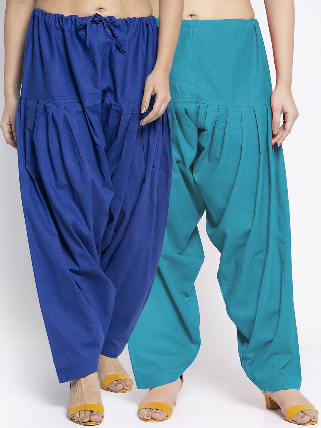 

GRACIT Women Pack of 2 Blue Solid Cotton Salwar