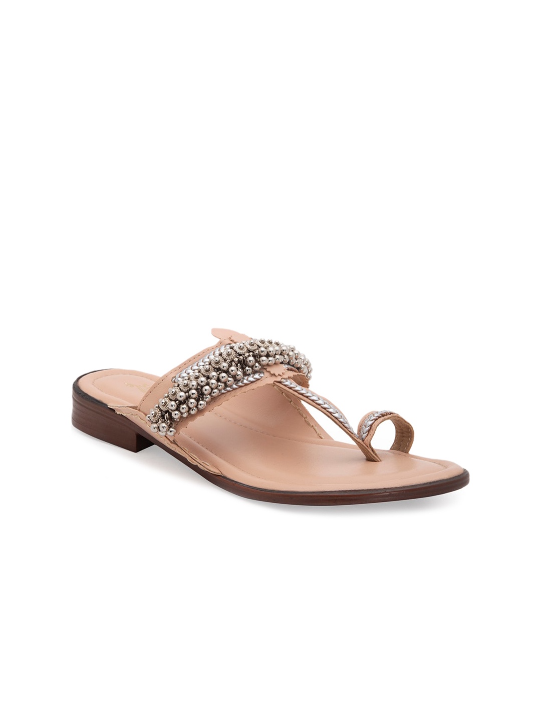 

5 ELEMENTS Women Beige Embellished One Toe Flats