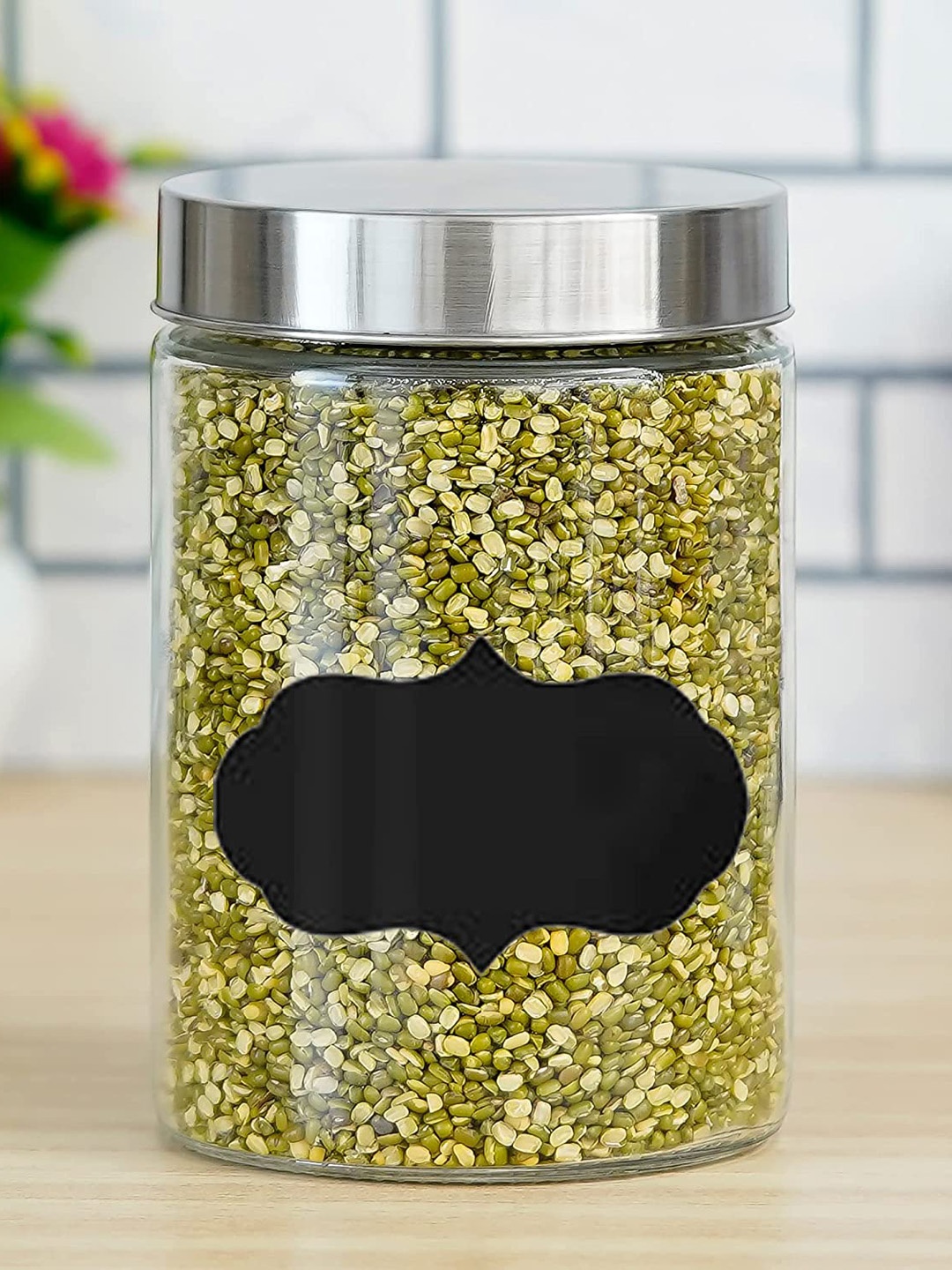 

Femora Transparent & Silver Toned Glass Storage Container