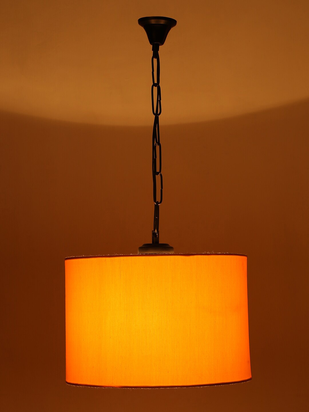 

Devansh Yellow Cotton Drum Hanging Lamp