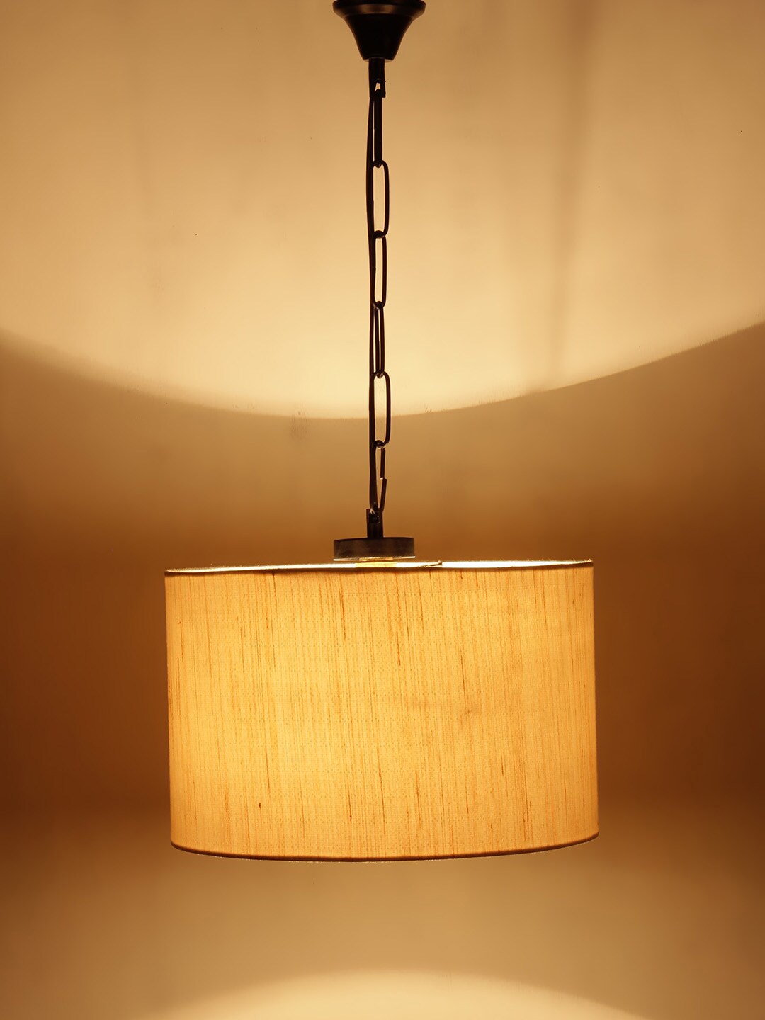 

Devansh Off-White Cotton Drum Hanging Lamp