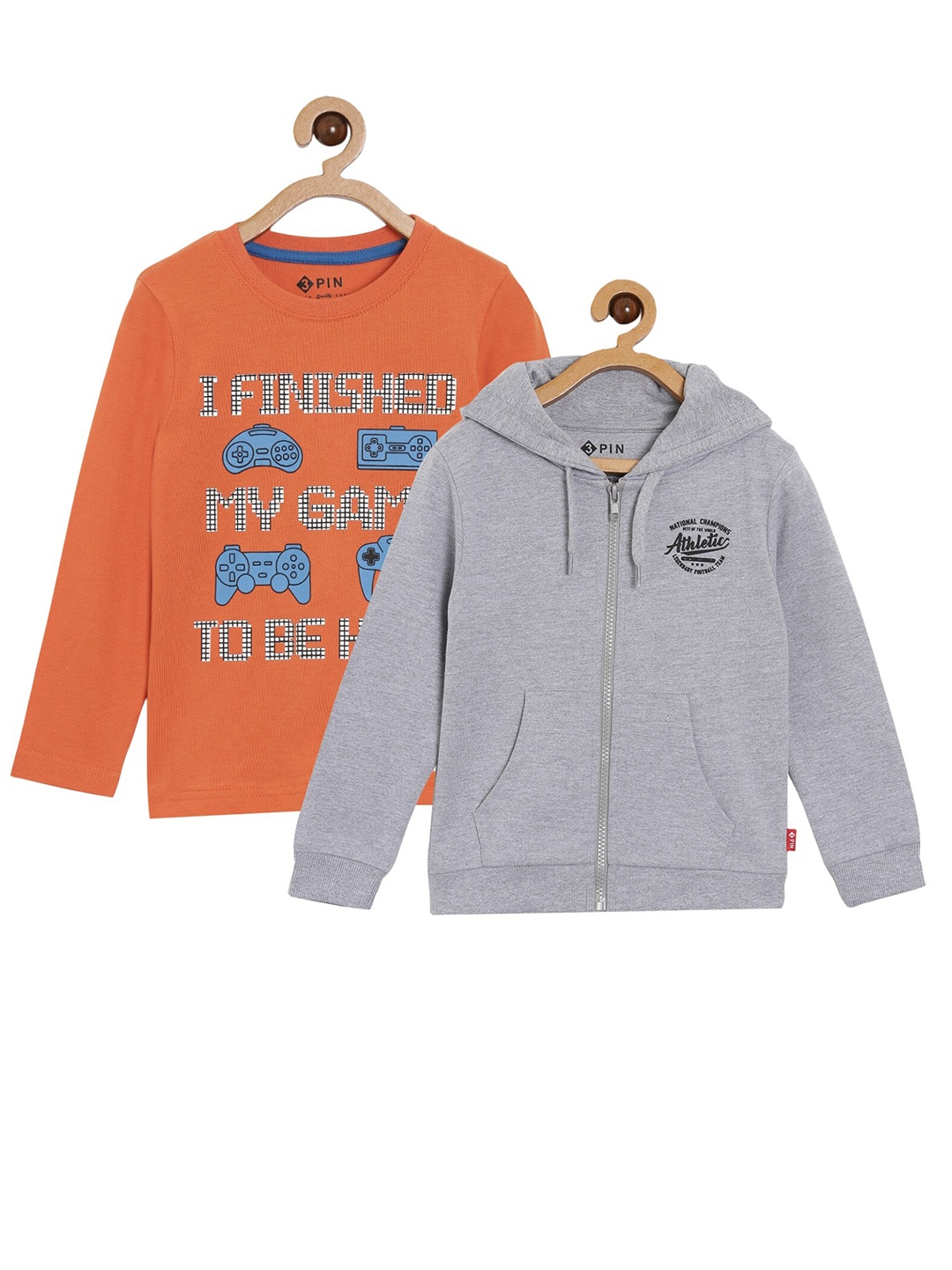 

3PIN Boys Pack Of 2 Cotton Sweatshirts, Grey