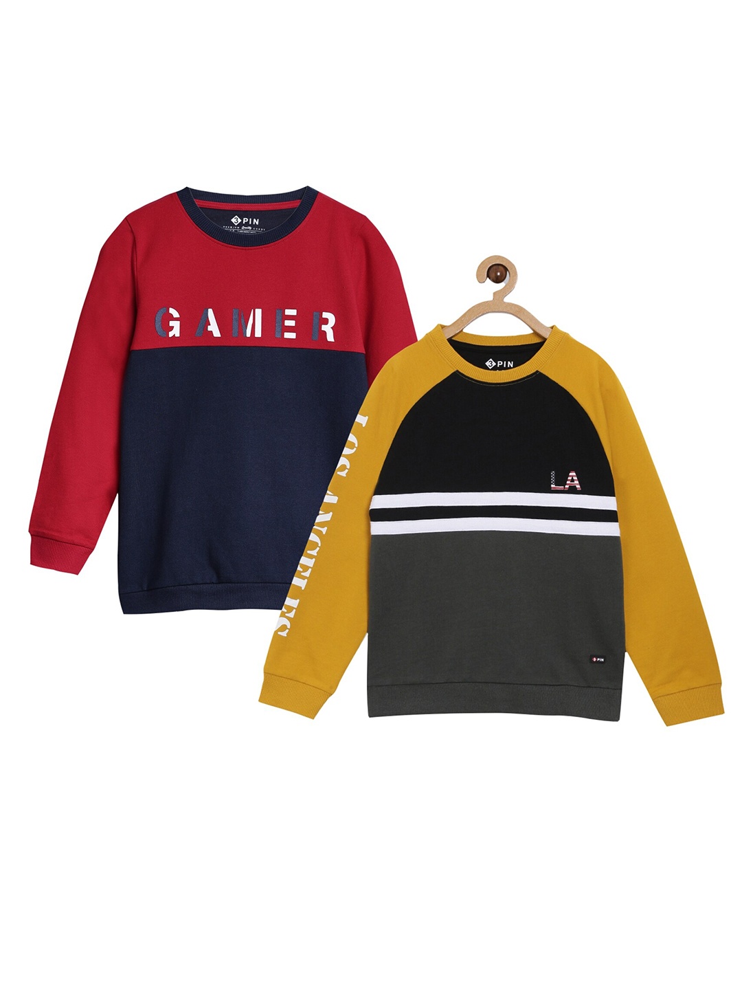 

3PIN Boys Pack Of 2 Cotton Sweatshirts, Maroon