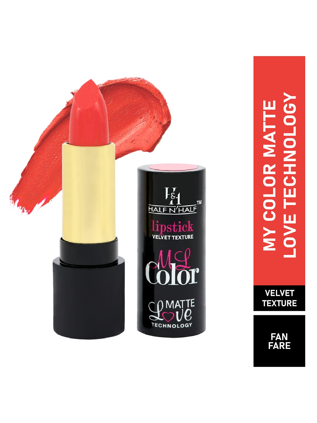 

Half N Half My Color Matte Velvet Texture Love Lipstick - Fan Fare, Pink