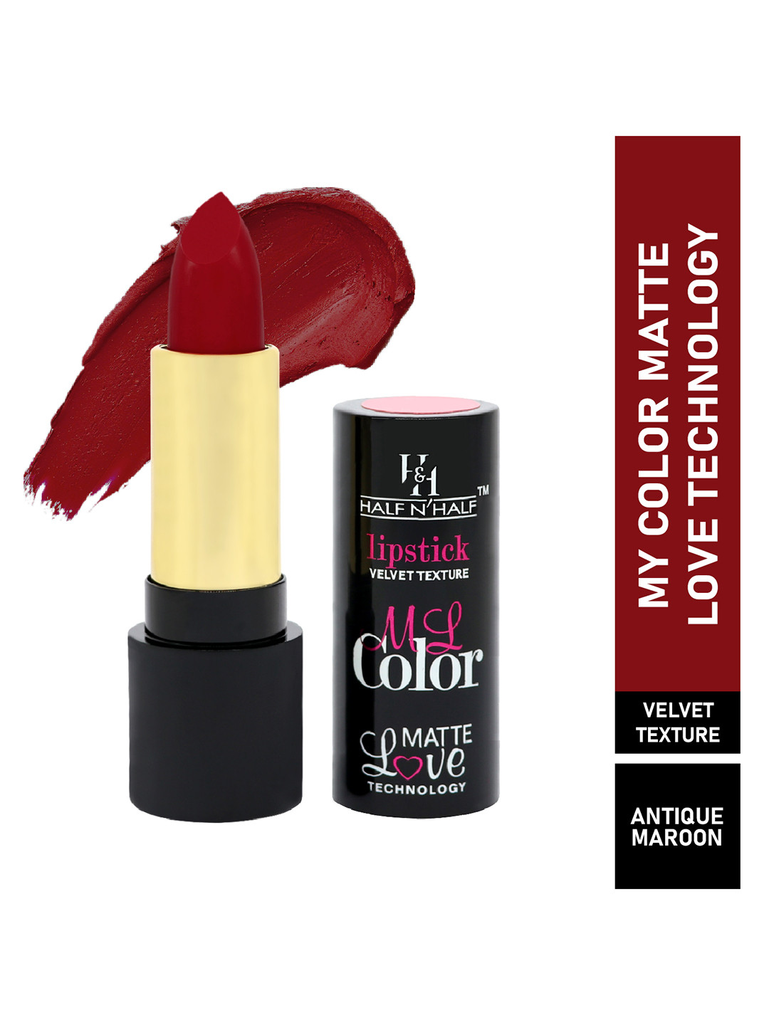

Half N Half My Color Matte Velvet Texture Love Lipstick - Antique Maroon