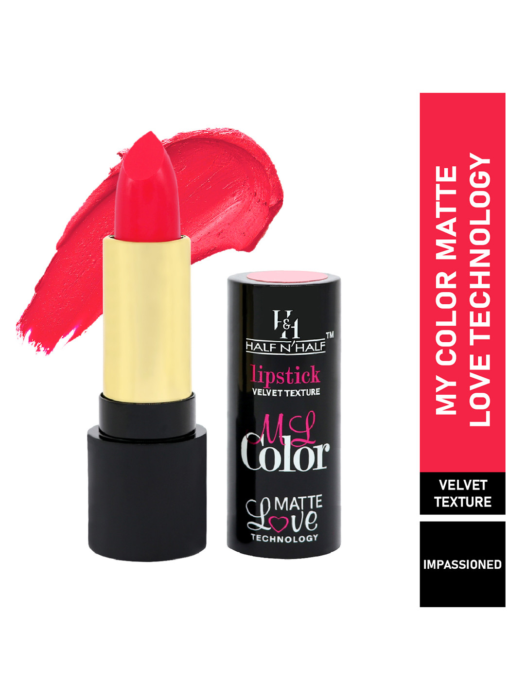 

Half N Half My Color Matte Velvet Texture Love Lipstick - Impassioned, Pink