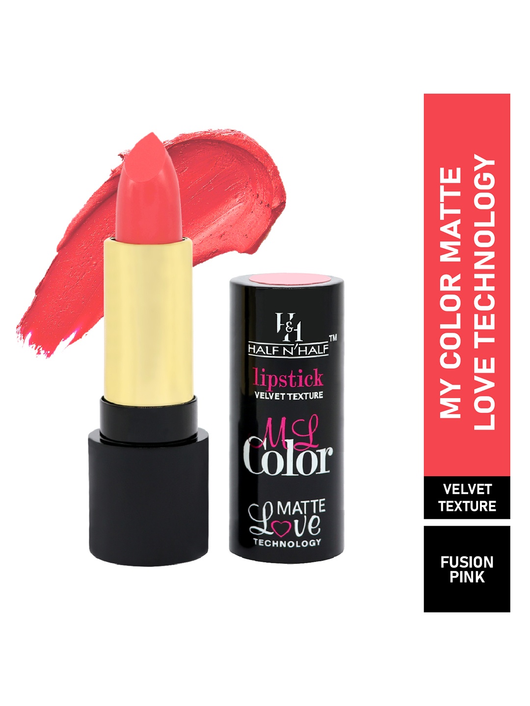 Half N Half My Color Matte Velvet Texture Love Lipstick - Fusion Pink
