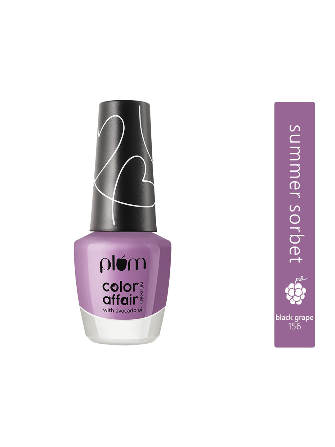 

Plum Color Affair Avocado Oil Summer Sorbet Nail Polish - Black Grape 156, Purple
