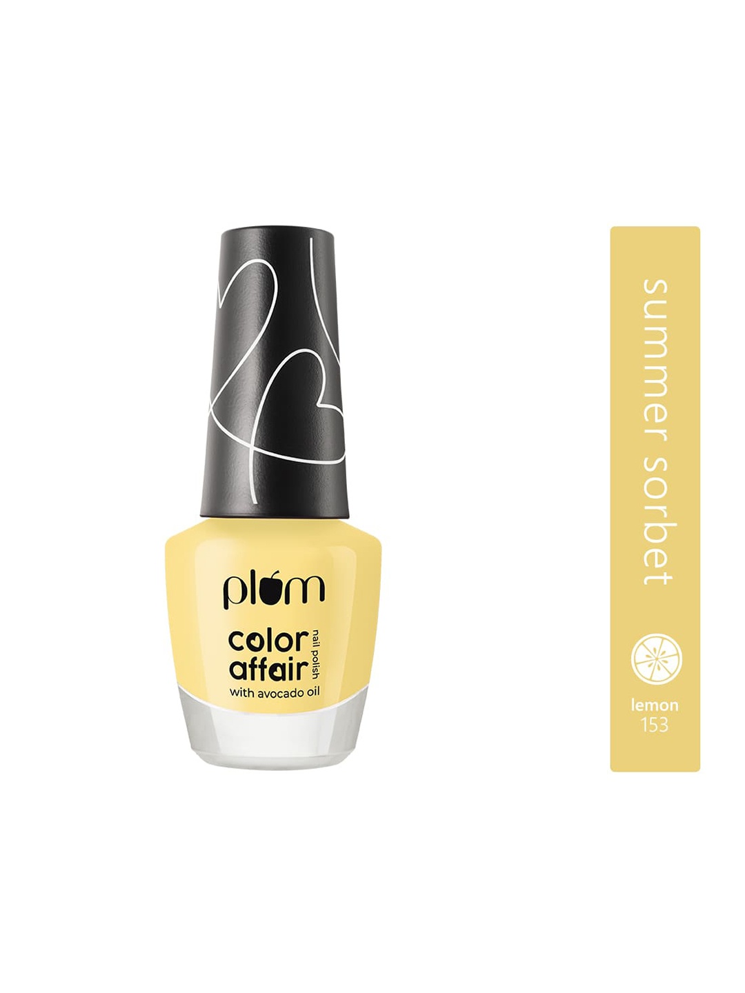 

Plum Color Affair Avocado Oil Summer Sorbet Nail Polish - Lemon 153, Yellow