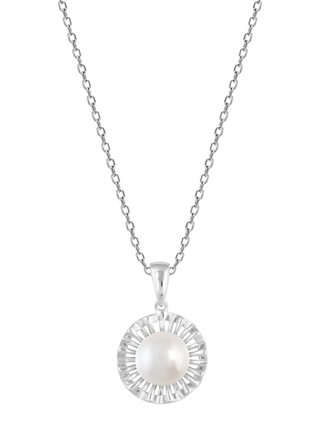 

GIVA 925 Sterling Silver Rhodium Plated The Magic Pearl Pendant With Link Chain